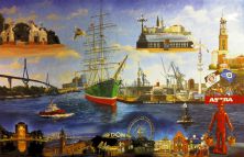 200x130cm "Hamburg Collage"
